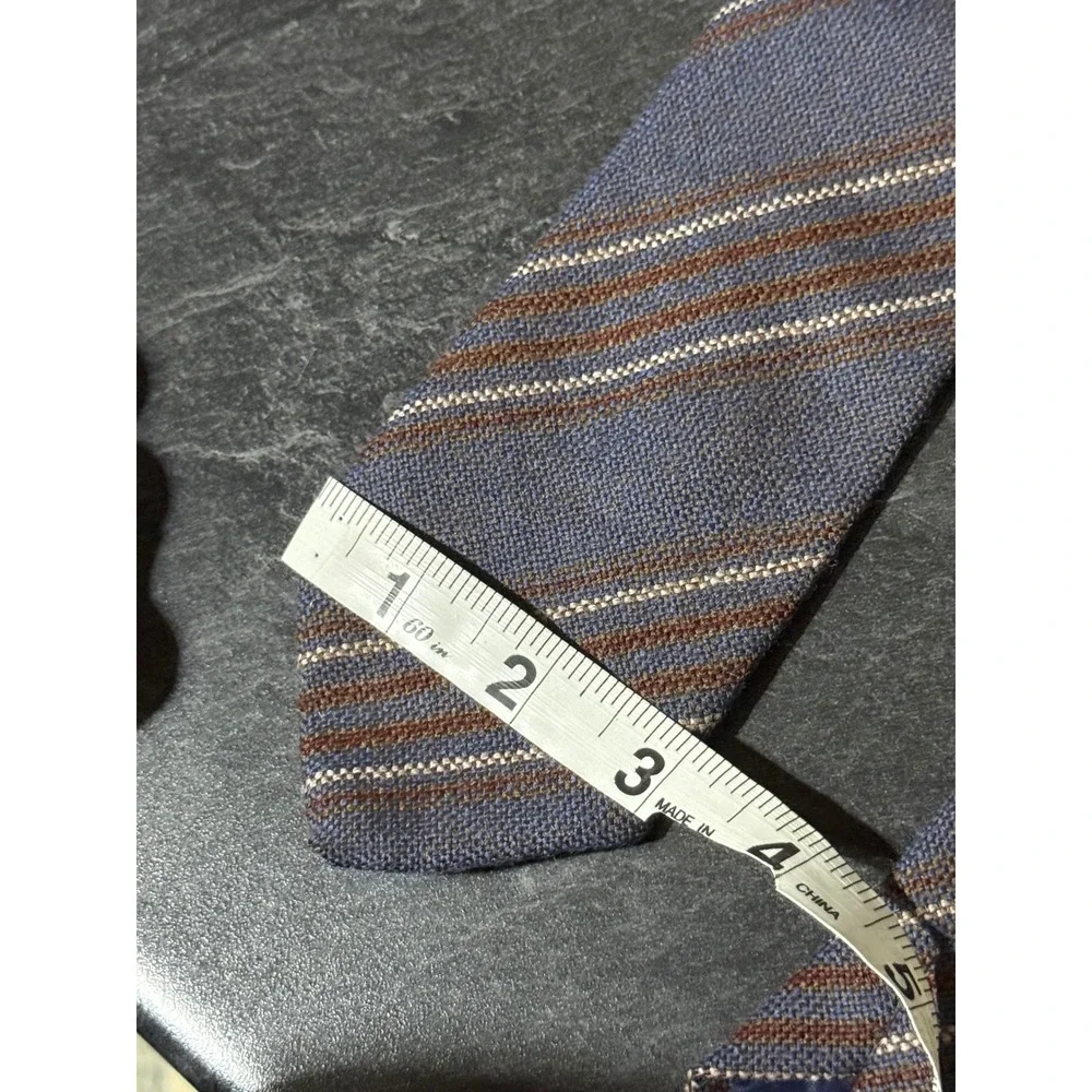 Edinburgh Woollen Mill Men's 100% Pure New Wool Tie Made in Scotland Striped